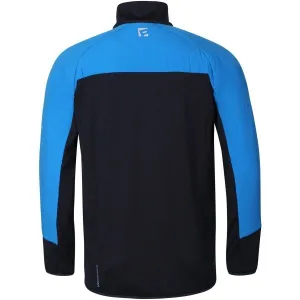 PROGRESS ELVIR HYBRID MIDLAYER Pánska hybridná mikina s merinom, modrá, veľkosť