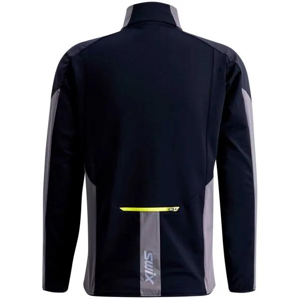 Swix FOCUS JACKET M Pánska športová bunda, tmavo sivá, veľkosť