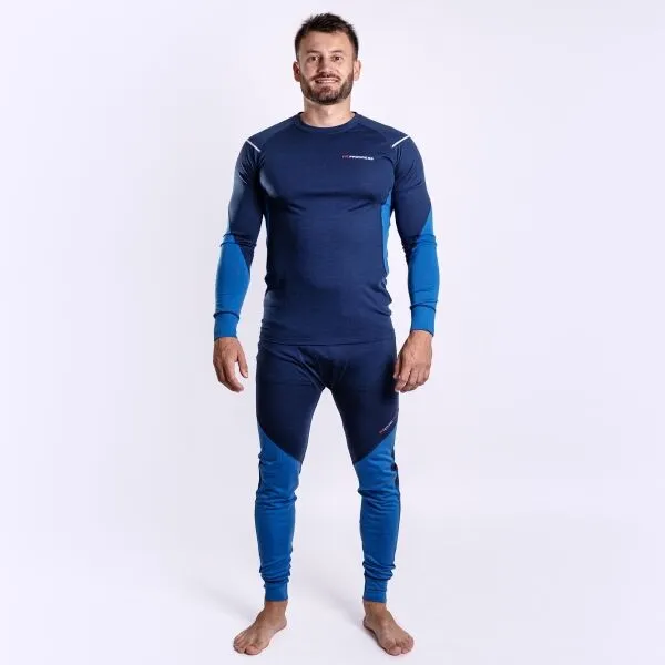 PROGRESS MERINO LT Pánske funkčné Merino spodky, modrá, veľkosť