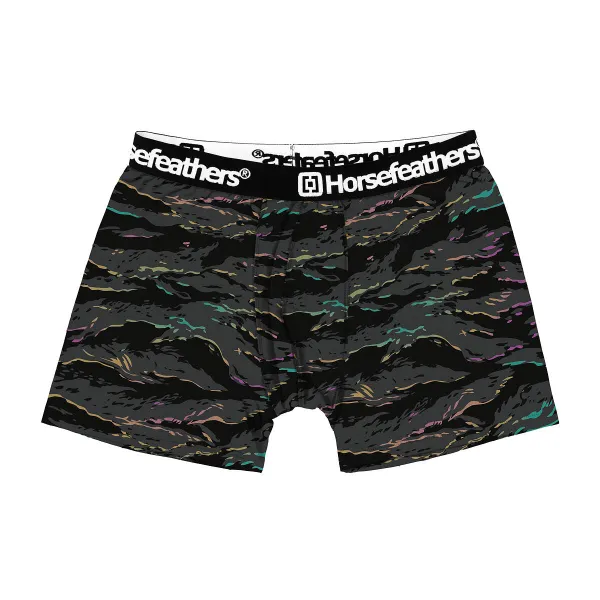 HORSEFEATHERS Boxerky Sidney - tiger stripe BLACK velikost S