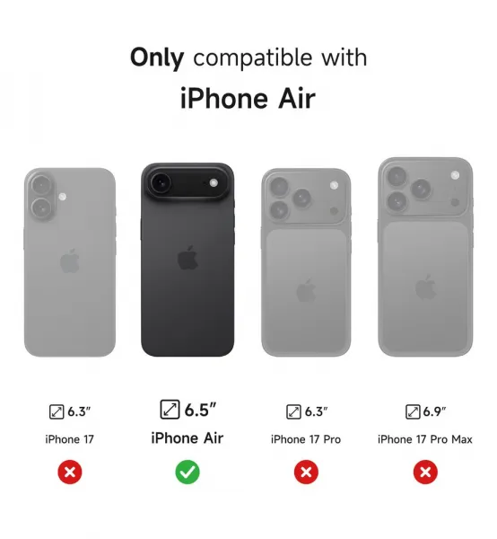 Suritch MagSafe Kickstand Camprotector obal iPhone Air, ružový
