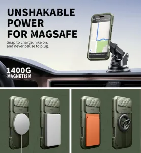 Dexnor MagSafe 360 Kickstand Camprotector obal iPhone Air, zelený