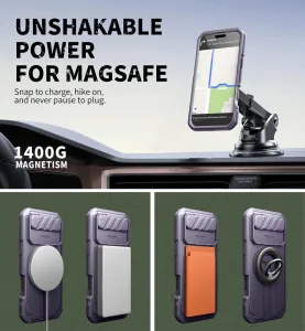 Dexnor MagSafe Kickstand Camprotector obal iPhone Air, fialový