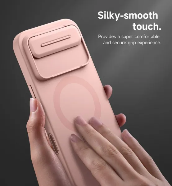 Suritch MagSafe Kickstand Camprotector obal iPhone Air, ružový