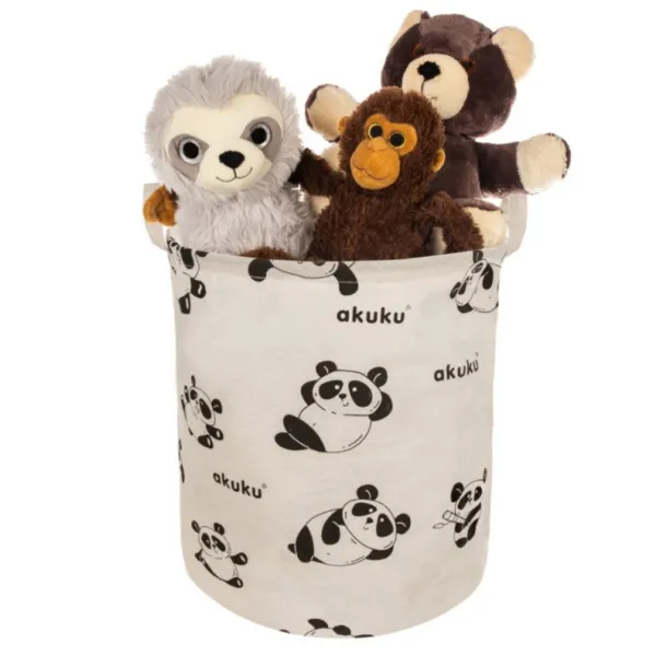 Akuku skladací kôš na hračky Panda