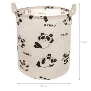 Akuku skladací kôš na hračky Panda
