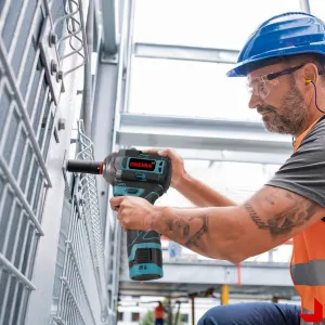 ONEVAN 16,8V 1/2" 500N·m Bezuhlíkový akumulátorový rázový uťahovák s 2 batériami a nabíjačkou. 5 rázových síl.Vhodný pre montážnikov