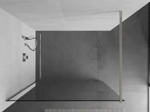 MEXEN/S - Kioto Sprchová zástena WALK-IN 85 x 200, transparent 8 mm, nikel kefovaná 800-085-101-97-00