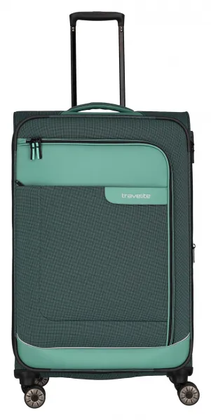 Veľký textilný kufor Travelite Viia 4w L Green