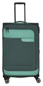 Veľký textilný kufor Travelite Viia 4w L Green