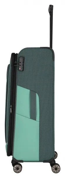 Veľký textilný kufor Travelite Viia 4w L Green