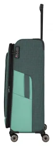 Veľký textilný kufor Travelite Viia 4w L Green
