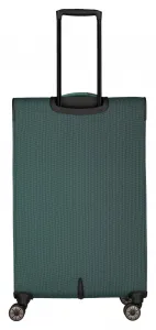 Veľký textilný kufor Travelite Viia 4w L Green