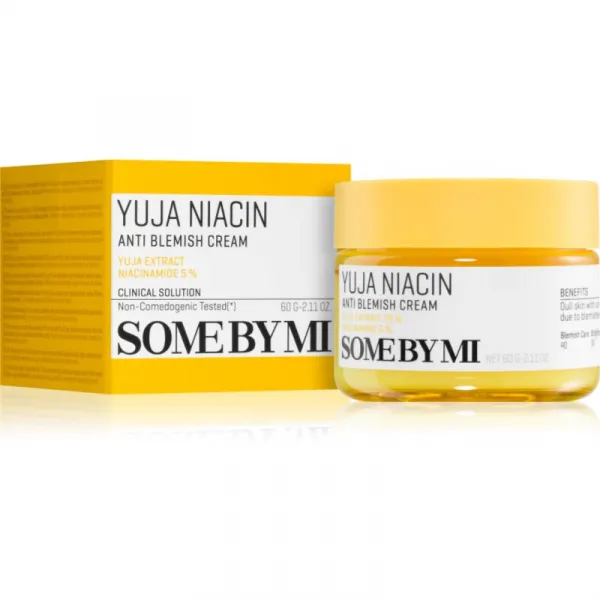 Some By Mi Yuja Niacin Anti Blemish Cream hydratačný a rozjasňujúci pleťový krém pre pleť s hyperpigmentáciou 60 g