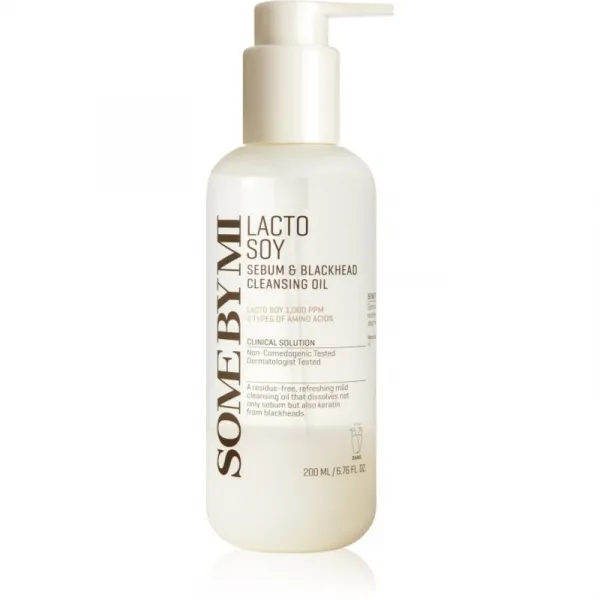 Some By Mi Lacto Soy Sebum & Blackhead Cleansing Oil jemný čistiaci olej pre citlivú pleť 200 ml
