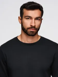 Ombre BASIC men's sweatshirt with round neckline - black