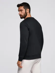 Ombre BASIC men's sweatshirt with round neckline - black