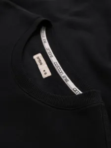 Ombre BASIC men's sweatshirt with round neckline - black