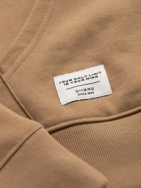 Ombre Men's kangaroo hooded sweatshirt - brown