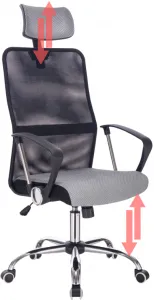 MERCURY Kancelárska stolička PREZMA BLACK GREY