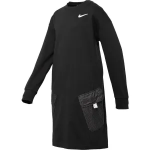 Nike NSW DRESS OP Dievčenské šaty, čierna, veľkosť