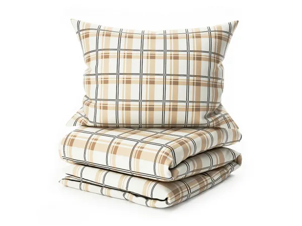 Obliečky mikroplyš PLAID krémové Rozmer obliečok: 2 ks 70 x 90 cm | 200 x 220 cm