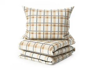 Obliečky mikroplyš PLAID krémové Rozmer obliečok: 2 ks 70 x 90 cm | 200 x 220 cm