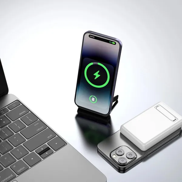 Dudao K14S+ MagSafe Power Bank 10000mAh USB / USB-C 20W, biely