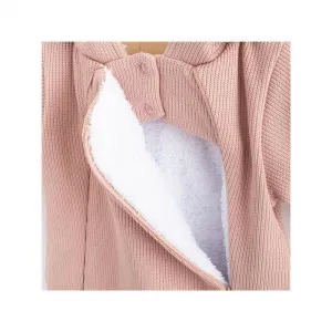 Dojčenská kombinéza s kapucňou New Baby Frosty pink 68 (4-6m)