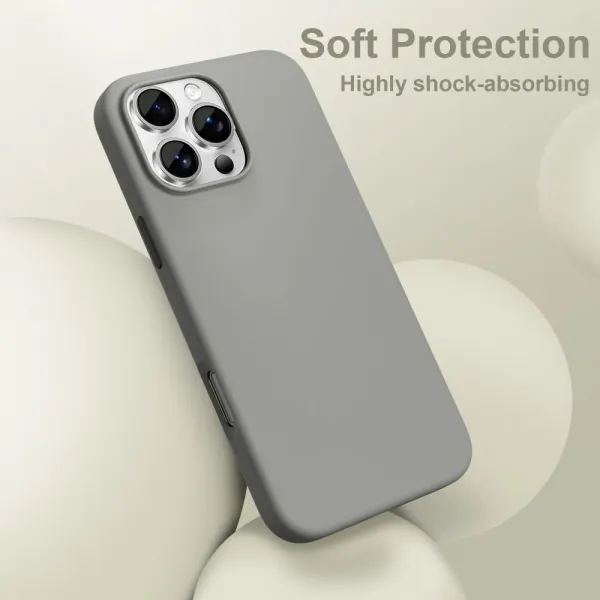 Tech-Protect Silicone MagSafe kryt na iPhone 16 Pro, šedý