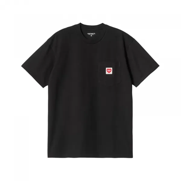 Carhartt WIP Pocket Heart T-Shirt "Black Red" (I032128-1V2XX)
