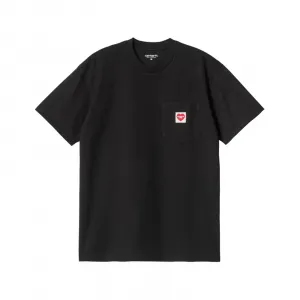 Carhartt WIP Pocket Heart T-Shirt "Black Red" (I032128-1V2XX)