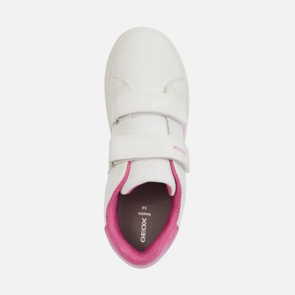White Girls Geox Eclyper Sneakers - Girls
