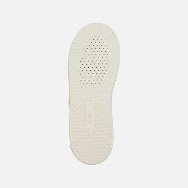 White Girls Geox Eclyper Sneakers - Girls