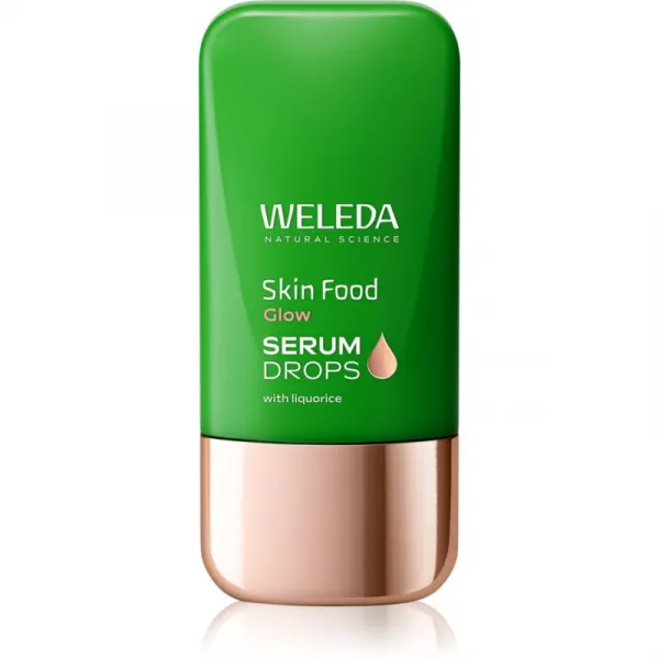 Weleda Serum Drops Skin Food Glow rozjasňujúce sérum pre zjednotenie farebného tónu pleti 30 ml
