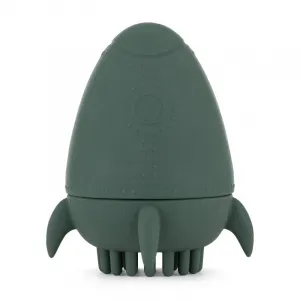PETITE&MARS Hračka silikónová do vody s kefkou Splashy Rocket Misty Green 6m+