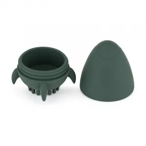 PETITE&MARS Hračka silikónová do vody s kefkou Splashy Rocket Misty Green 6m+