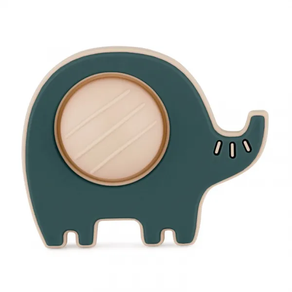 PETITE&MARS Hračka silikónová Elephant Edwin Misty Green 6m+
