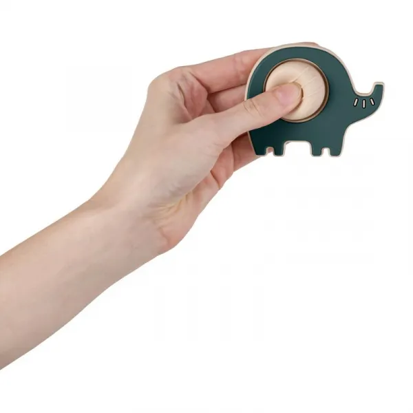 PETITE&MARS Hračka silikónová Elephant Edwin Misty Green 6m+