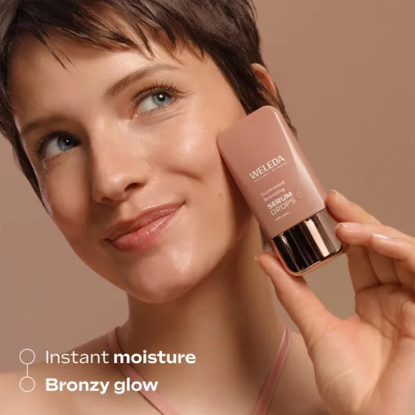 Weleda Serum Drops Sunkissed Bronzing hydratačné pleťové sérum s efektom jemného opálenia 30 ml