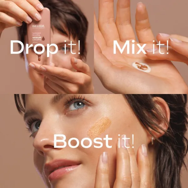 Weleda Serum Drops Sunkissed Bronzing hydratačné pleťové sérum s efektom jemného opálenia 30 ml