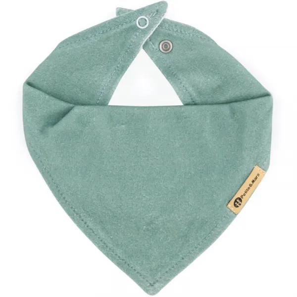 PETITE&MARS Podbradník bandana Luke 2 ks  Beige Kiwis&Misty Green 3m+