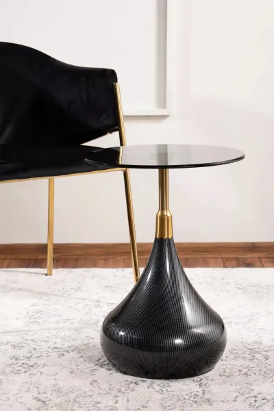 Signal Odkládací stolek Taurus 40 cm černý/zlatý