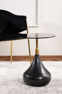 Signal Odkládací stolek Taurus 40 cm černý/zlatý