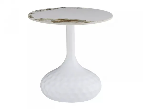 Signal Odkládací stolek Salo B 50 cm bílý/bílý mramor
