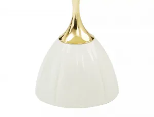 Signal Odkládací stolek Piana 38 cm bílý/zlatý