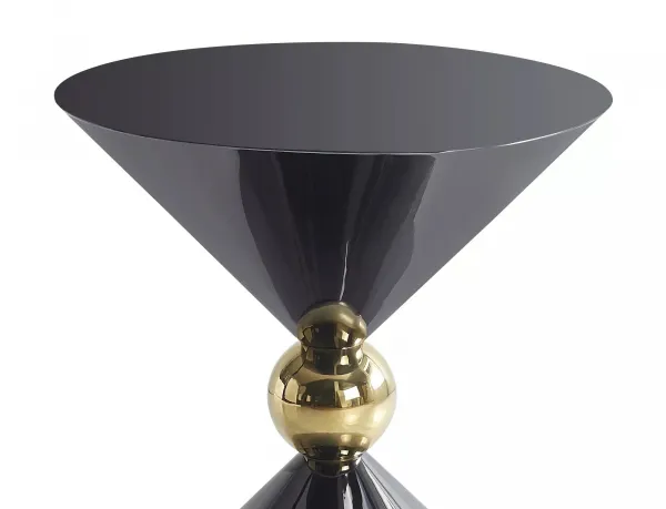 Signal Odkládací stolek Mira 50 cm černý/zlatý