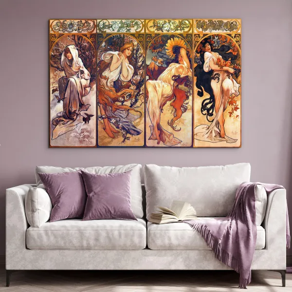 Reprodukcia obrazu Alfonz Mucha - Seasons