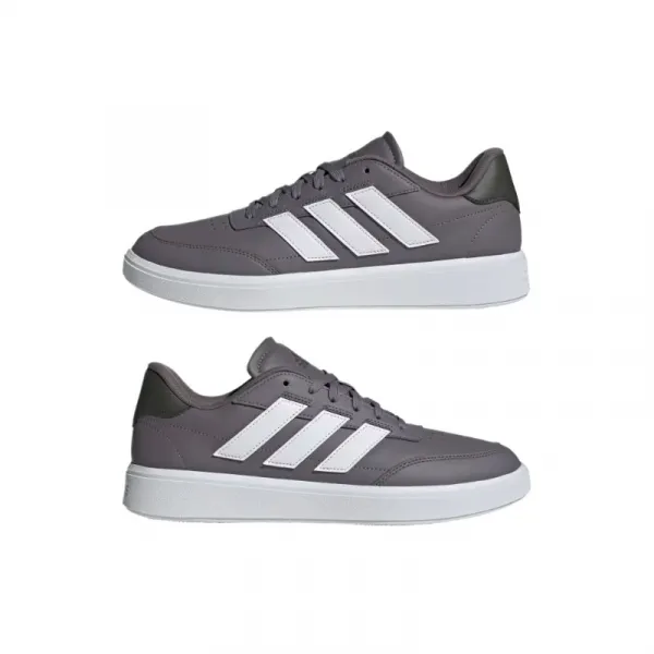 Pánska rekreačná obuv ADIDAS Courtblock M trace grey cloud white shadow olive