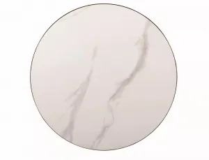 Signal Odkladací stolík Virgo 50 cm mramor/čierny